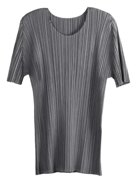 Top Pleats Please Issey Miyake plisat scurt gri