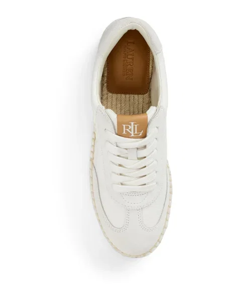 Sneakerși Lauren Ralph Lauren alb