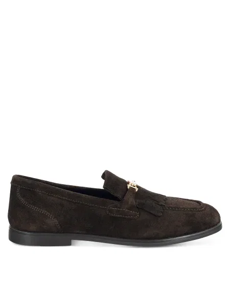 Semišové loafersy Gant hnedá