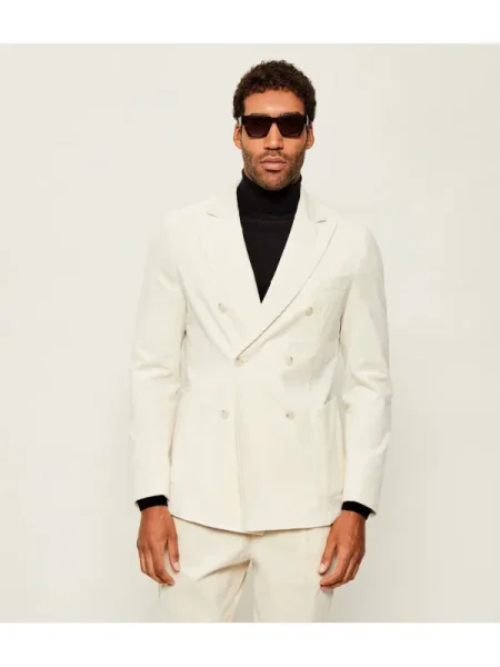 BOSS BLACK Kordbársony zakó fekete