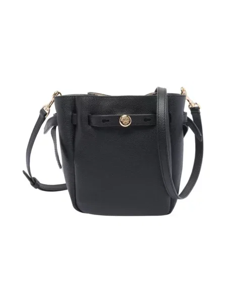 Kapelusz Tory Burch skórzany czarny