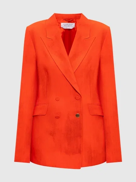 Помаранчевий двобортний жакет Angela з вовни з вінтажним ефектом Gabriela Hearst бежевий
