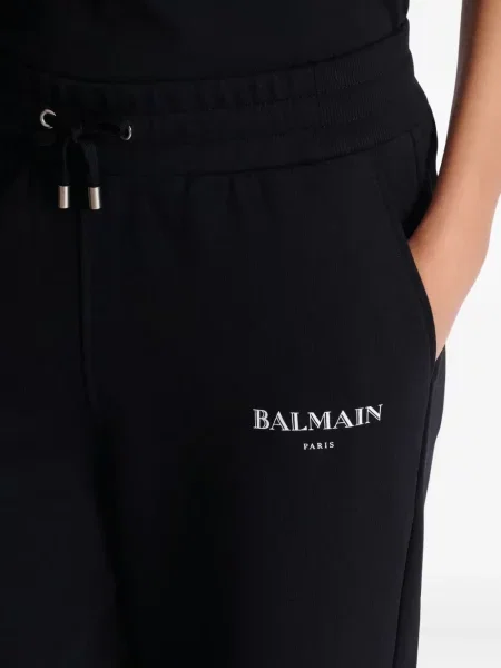 Pantaloni Balmain cu imagine negru