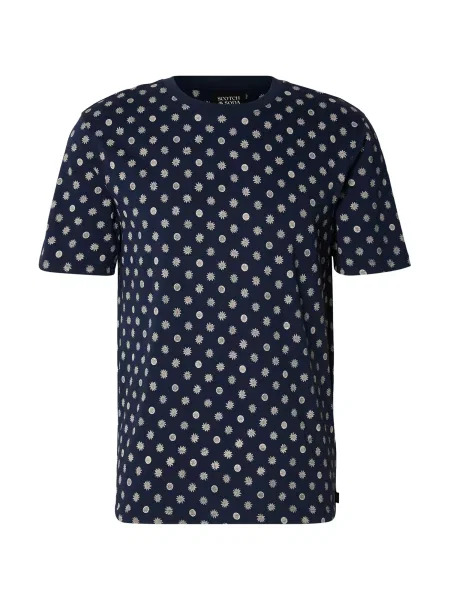 SCOTCH & SODA Tricou albastru închis alb