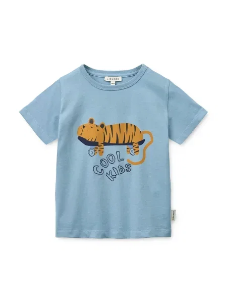 Liewood tričko Apia Placement Shortsleeve T-shirt modré
