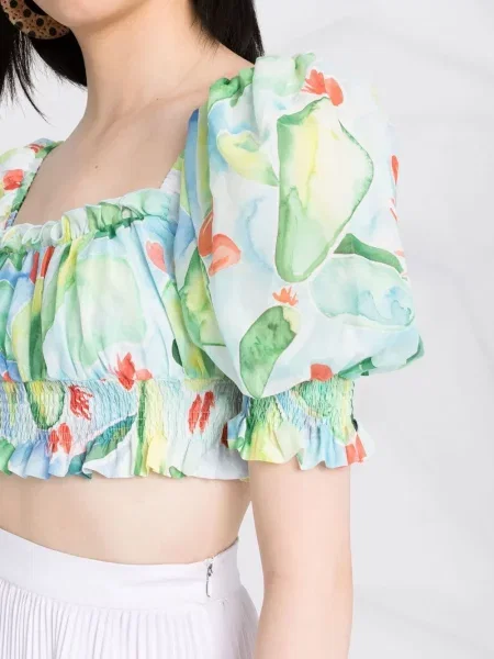 Bluzka Charo Ruiz Ibiza z nadrukiem niebieska