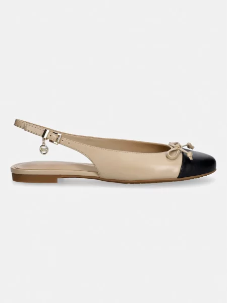 MICHAEL Michael Kors balerini din piele Piper Sling Ballet bej