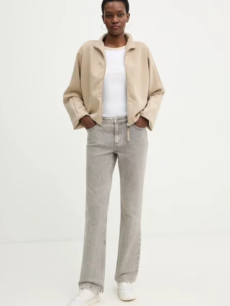 BOSS bluza Ebesya gładka beżowy