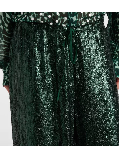 Pantaloni Dries Van Noten verde