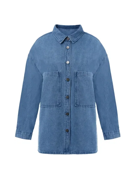 Imily Bela Geacă de primăvară-toamnă denim albastru