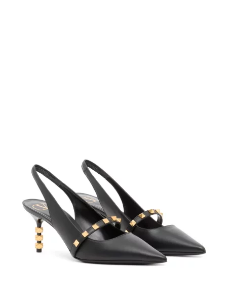 Pantofi cu toc Valentino Garavani slingback negru