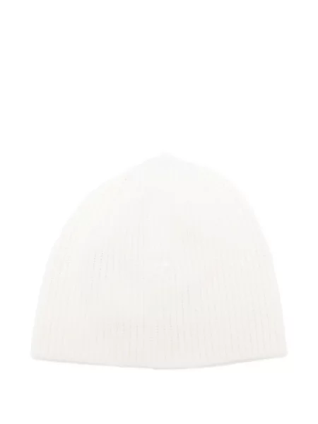Beanie Courreges cu nervuri alb