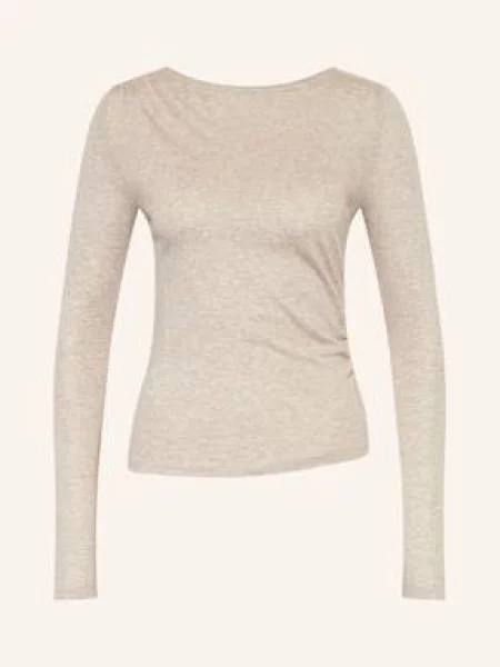 Top Msch Copenhagen z długim rękawem beżowy