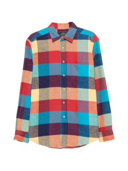 Карирана фланелена риза Portuguese Flannel синьо