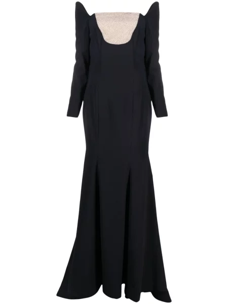 Rochie Bazza Alzouman din satin albastru