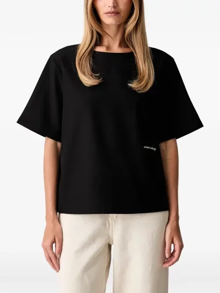 Top Armani Exchange cu autograf negru