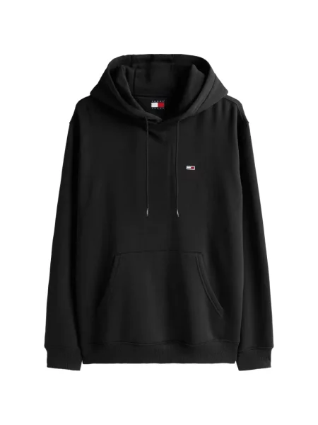 Hanorac cu glugă Tommy Hilfiger cu autograf negru