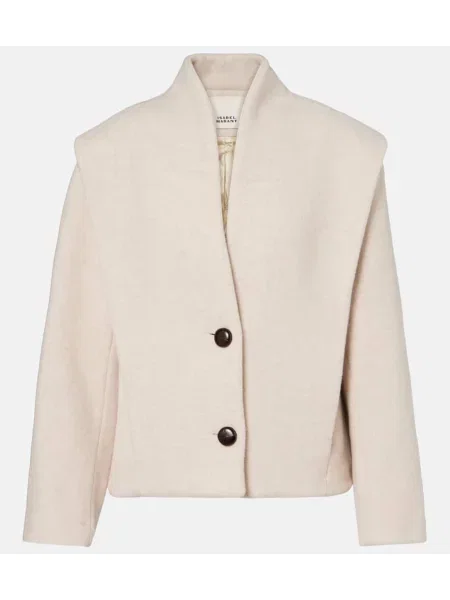 Geacă Isabel Marant de lână bej