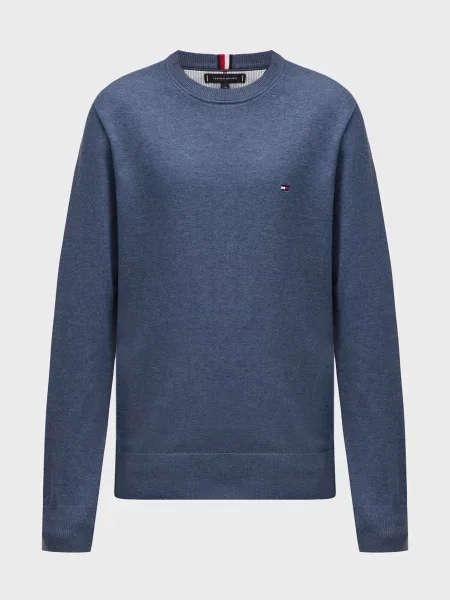 Светр Tommy Hilfiger з круглим вирізом синій