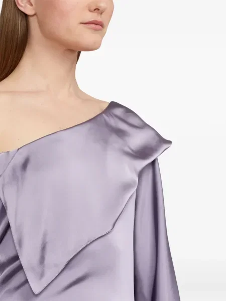 Top Ralph Lauren Collection cu un umăr gol violet