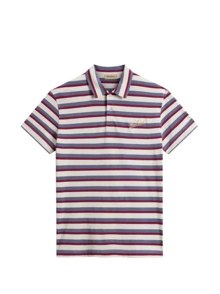 Tricou polo Woolrich cu dungi alb