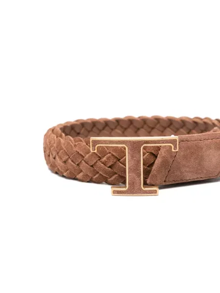 Curea Tod's din piele țesută maro