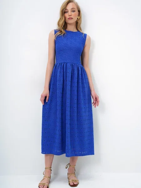 Trend Alaçatı Stili Rochie cobalt albastru