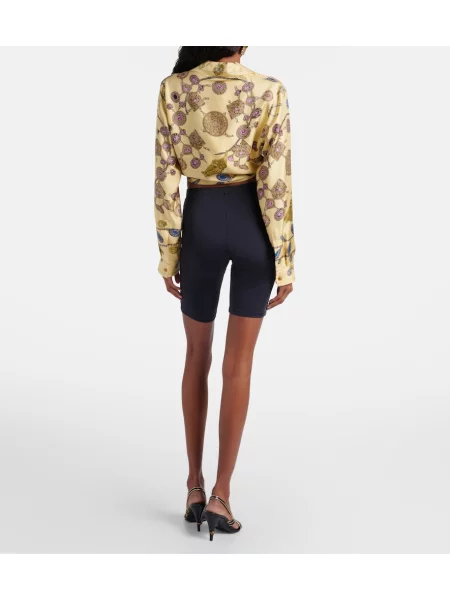Pantaloni scurți Versace cu autograf negru
