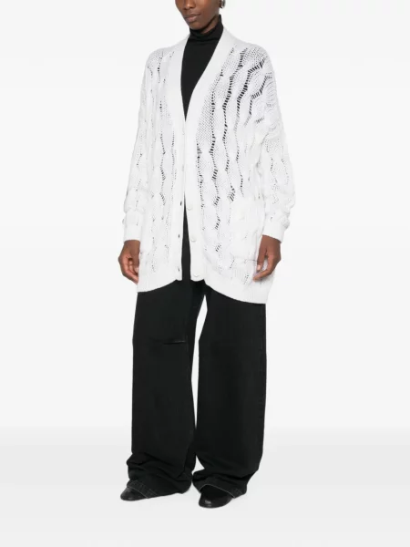 Cardigan Avant Toi tricotate alb
