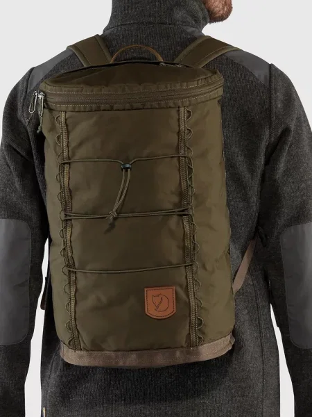 Fjallraven hátizsák Singi zöld nagy sima bézs