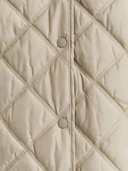 Стьобана з коміром куртка Gant бежева