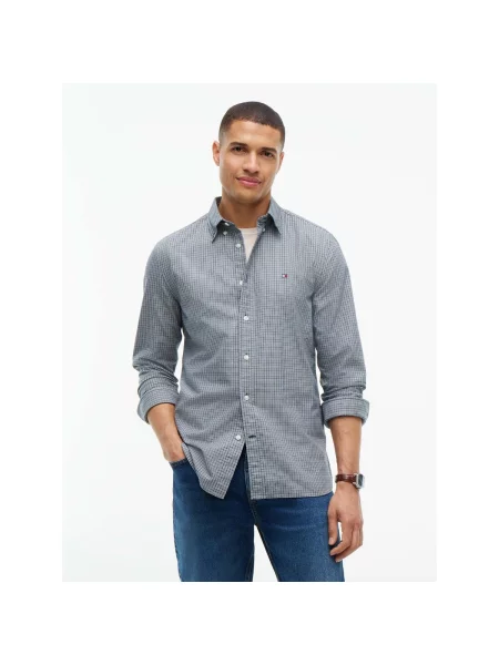 Oxford Tommy Hilfiger din țesătură twill gri