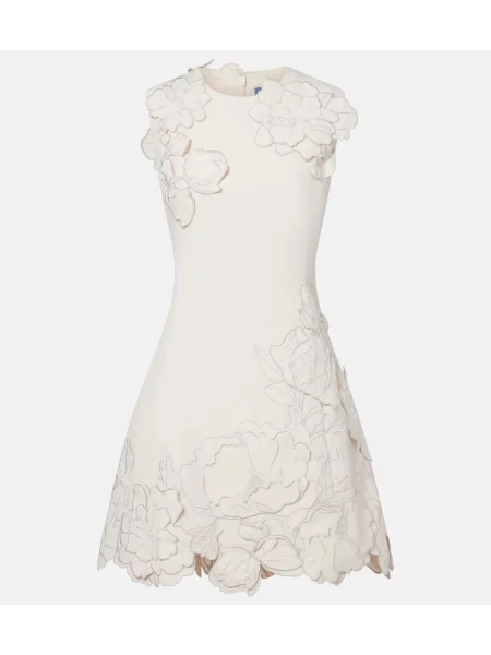 Rochie florală Leo Lin cu model floral alb