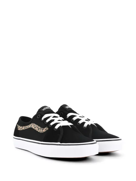 Sneakerși Vans cu model leopard negru