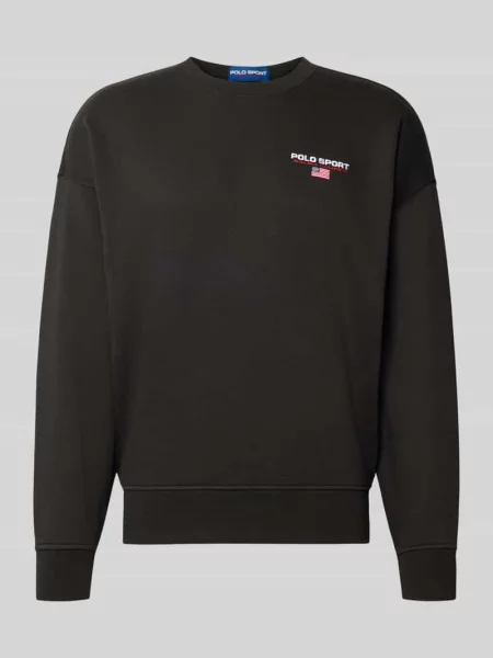 Bluza o kroju relaxed fit z mieszanki bawełny Polo Ralph Lauren czarna