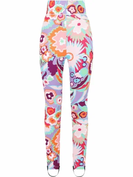 Leggings Dolce & Gabbana cu model floral cu imagine roz