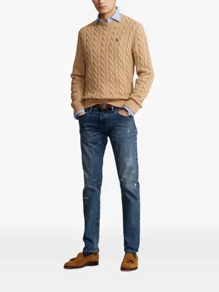 Cu centură curea Polo Ralph Lauren tricotate cu dungi albastru