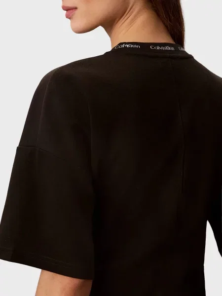 Джинсовое платье Calvin Klein Jeans с лого коричневое