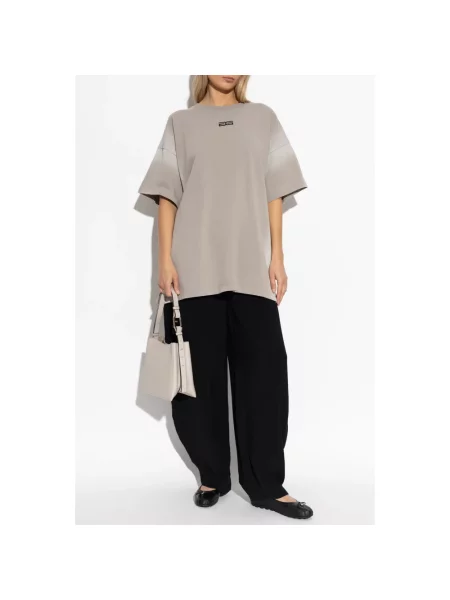 Gestuz spodnie szerokie high waist czarny