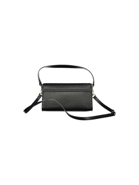 Lniana torebka Tommy Hilfiger czarna