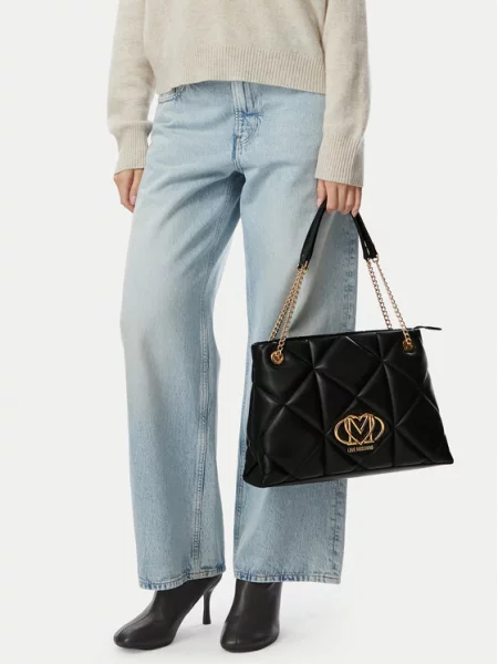 Ročna torba LOVE MOSCHINO črna