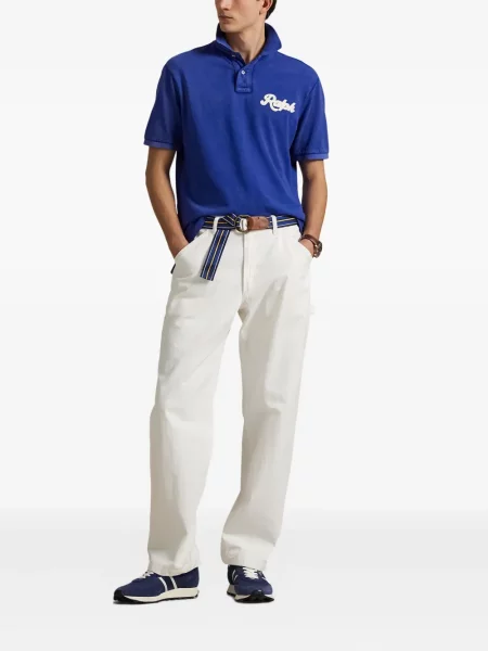 Μικρός κασκέτο Polo Ralph Lauren με χαμηλή μέση υφαίνω διαγωνίως πράσινο