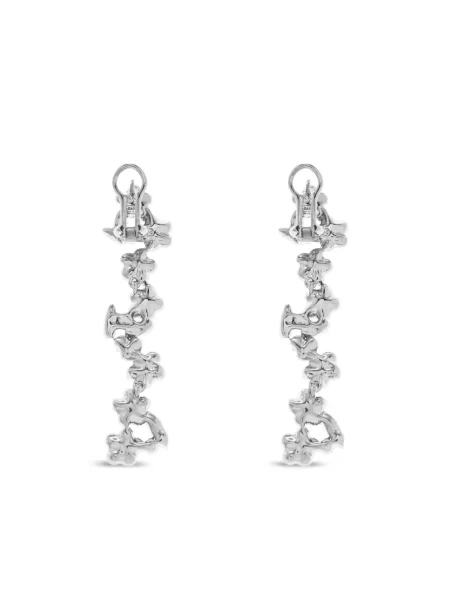 Cercei Jil Sander de cristal argintiu