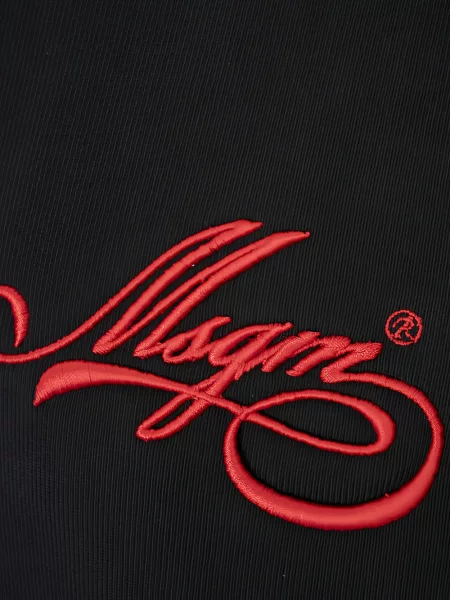 Суитчър Msgm бродиран с кръгло деколте черно