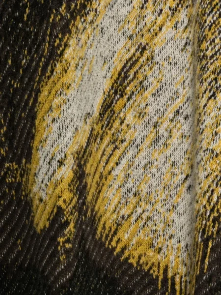 Fular Label Under Construction cu model herringbone maro