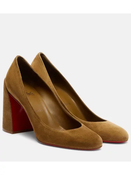 Salonarji Christian Louboutin iz semiša zelena