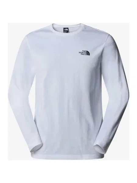 Koszulka The North Face Simple Dome z długim rękawem w kolorze białym polar XL biała
