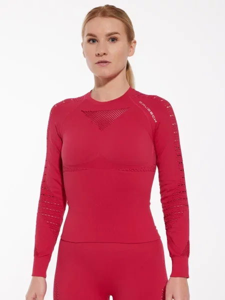 Bluza treningowa z długim rękawem Brubeck GYM różowa