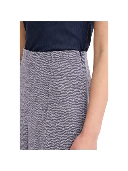 Pantaloni Ichi din jacard albastru