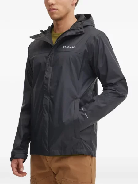 Geacă Columbia Sportswear cu glugă cu imagine negru
